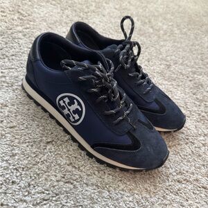LIKE NEW!! Tory Navy Suede & Nylon Casual Sneakers